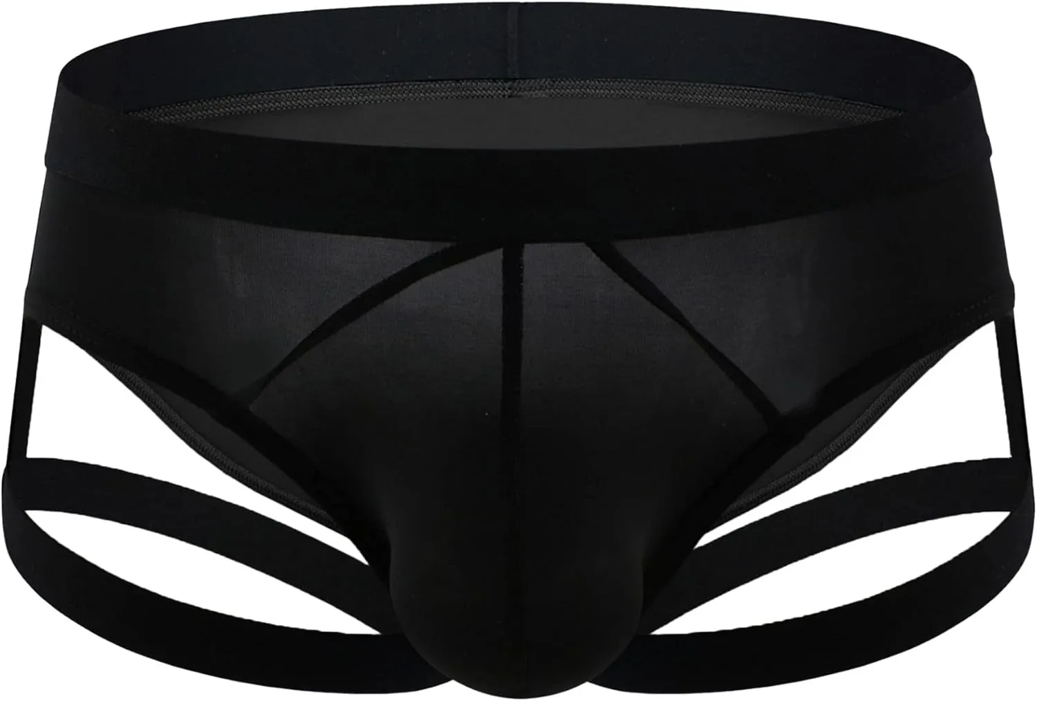 Men's Ice Silk Triangle Underwear Bikini Low Rise Men Solid Briefs Breathable Athletic Fishnet Underpants