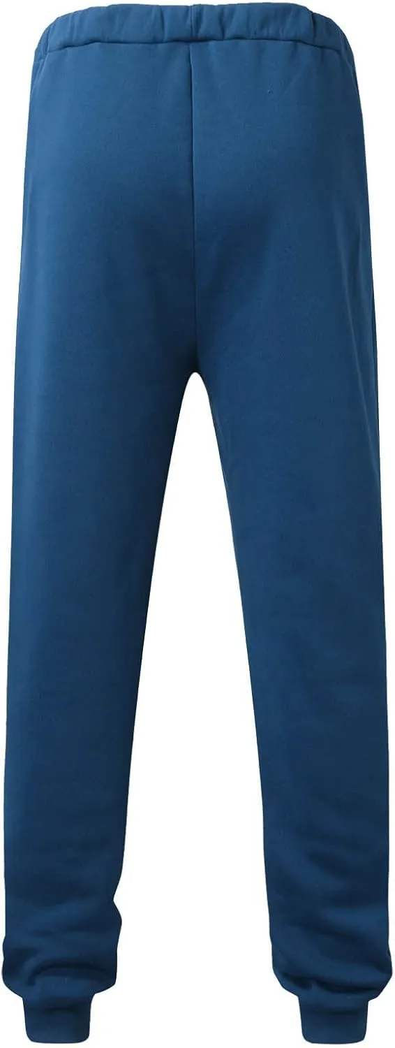 Men's Jogger Pants Slim Fit Elastic Waist Zipper Pockets Lightweight Drawstring Casual Daily Workout Athletic