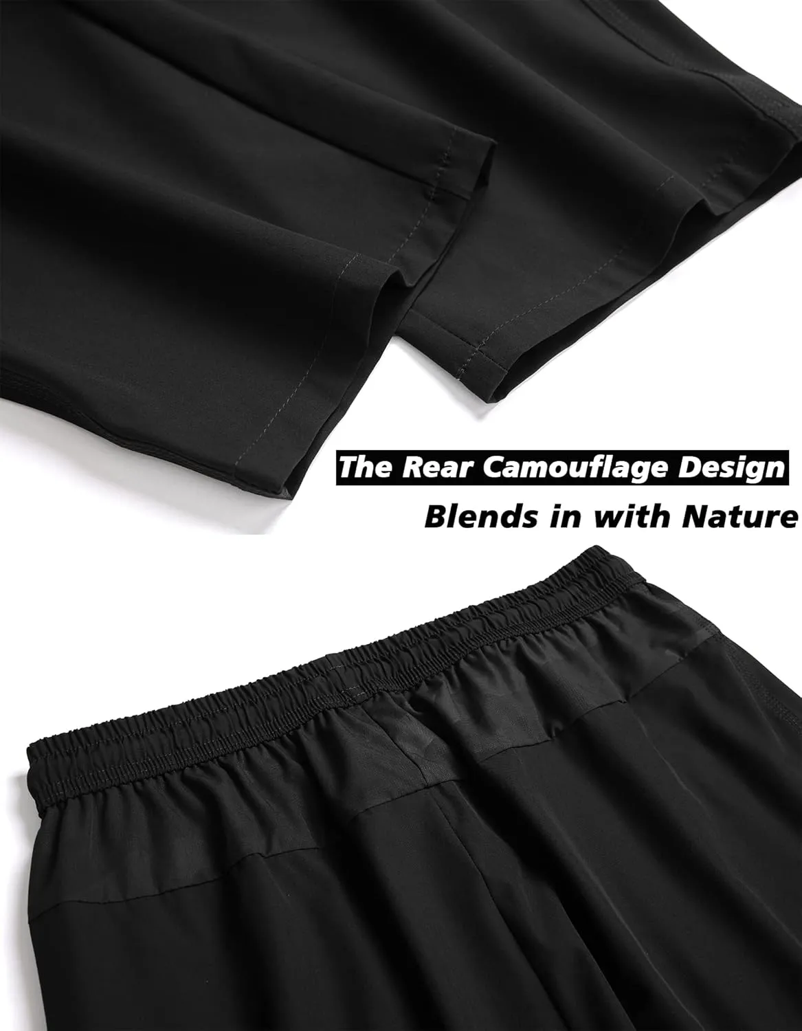 Men's Lightweight Quick Dry Hiking Running Pants Outdoor Sports Breathable Zipper Pockets Athletic Work Pants