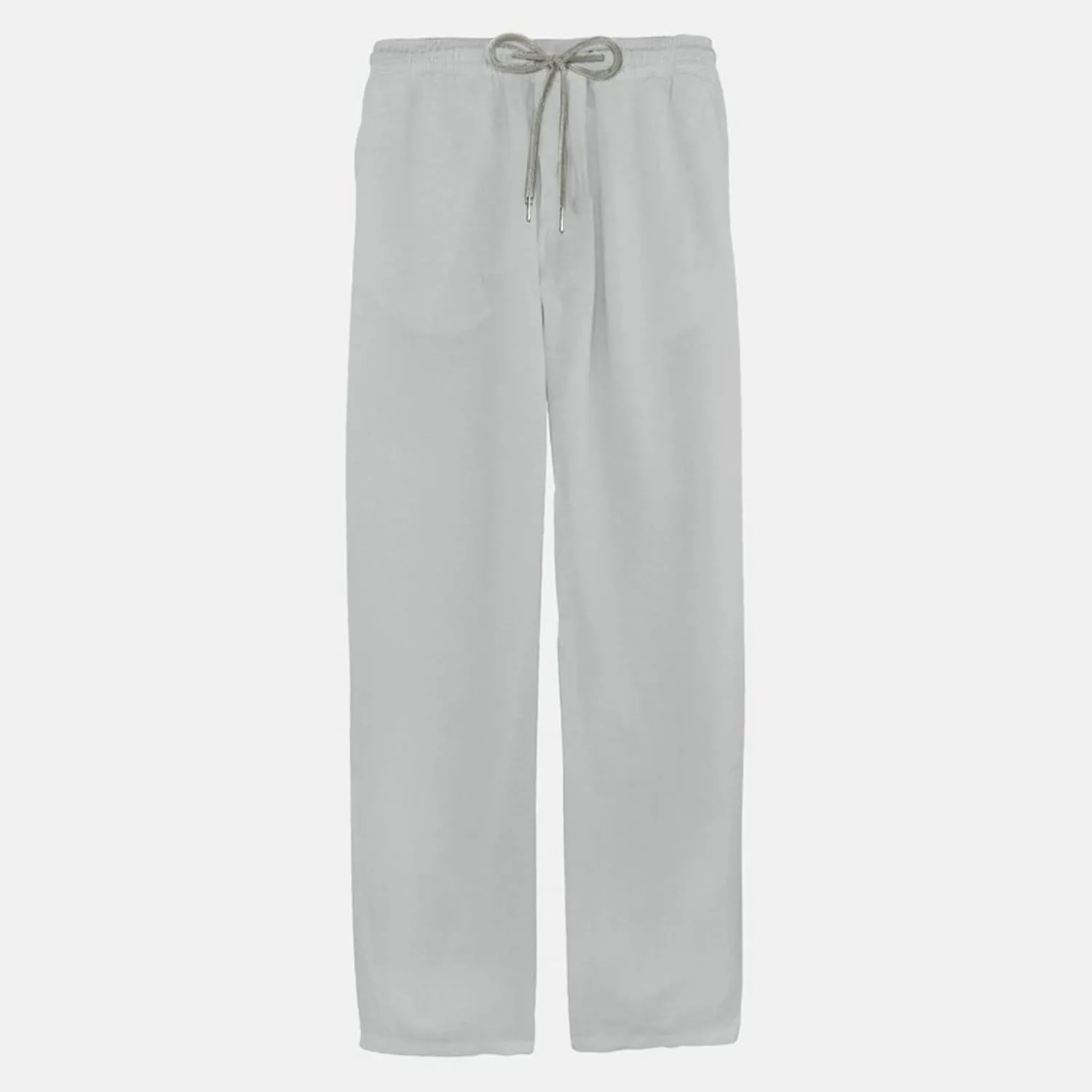 Mens Linen Pants Loose Fit Lightweight Sweatpants Casual Wide Leg Breathable Drawstring Waist Summer Beach Trousers