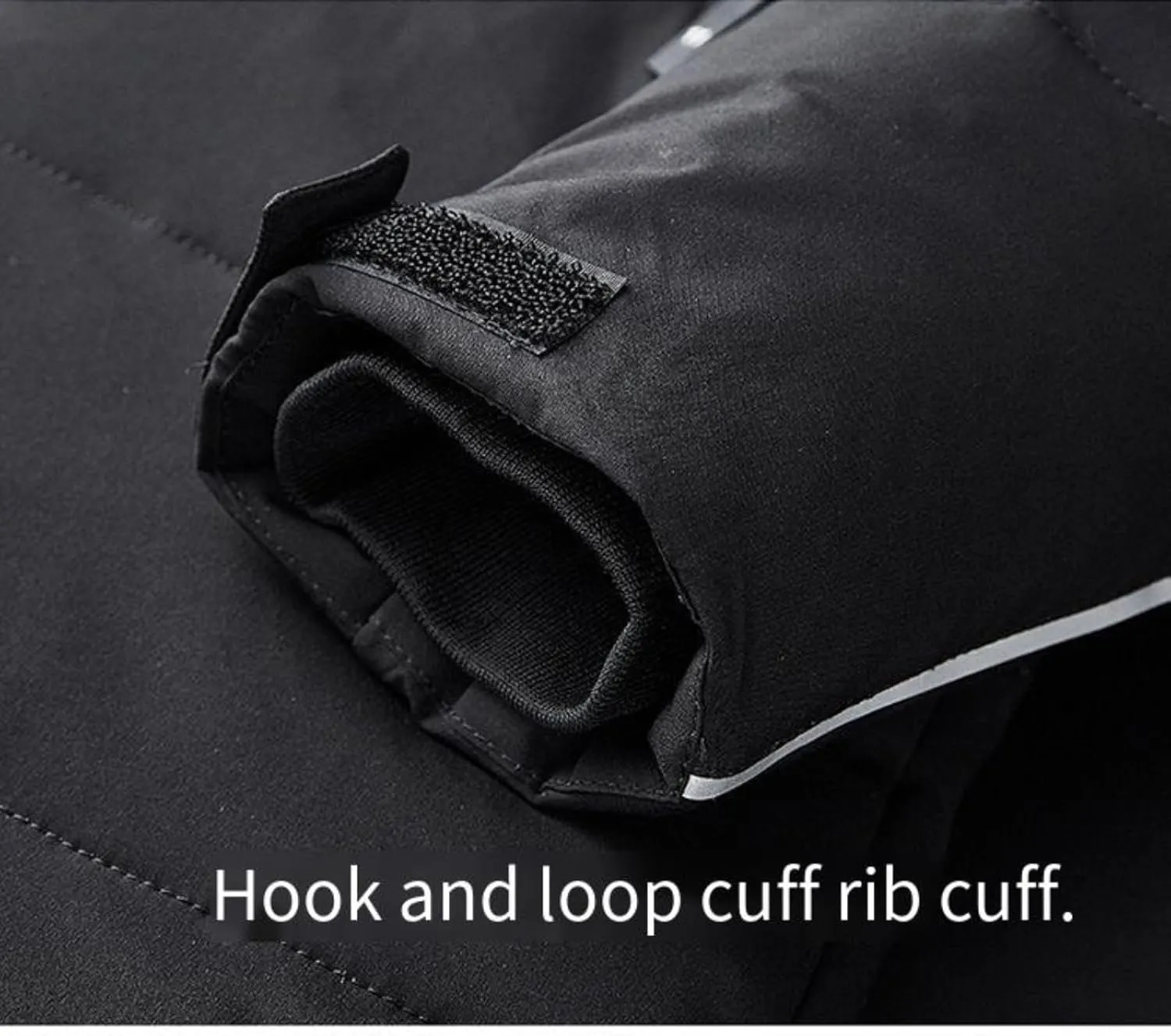 Men's Long Down Jacket with Hood Thickened Warm Cotton-Padded Winter Coat with Pockets Loose Version