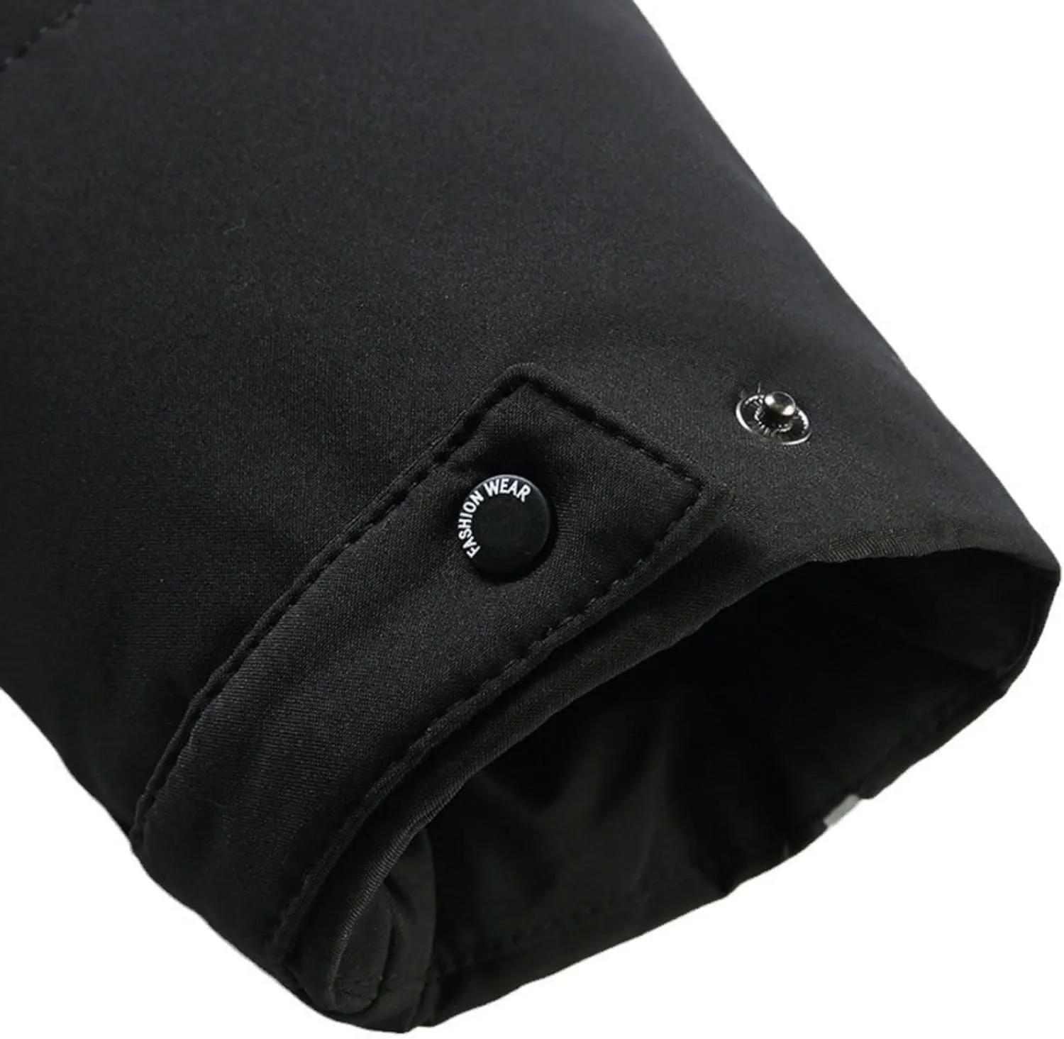 Men's Long Down Jacket with Hood Thickened Warm Cotton-Padded Winter Coat with Pockets Loose Version