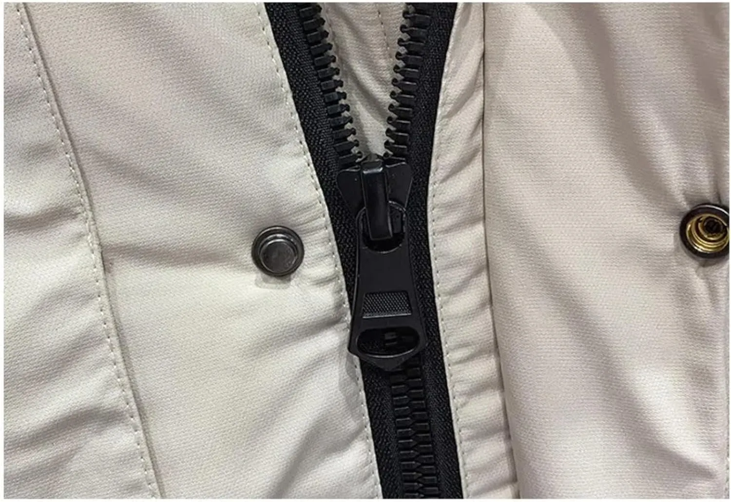 Men's Long Down Jacket with Hood Thickened Warm Cotton-Padded Winter Coat with Pockets Loose Version