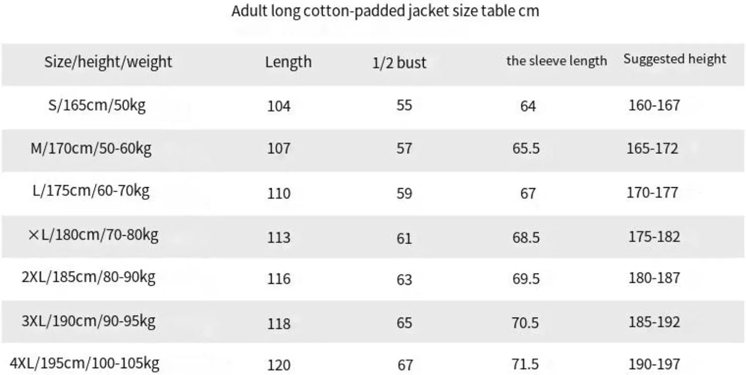 Men's Long Down Jacket with Hood Thickened Warm Cotton-Padded Winter Coat with Pockets Loose Version