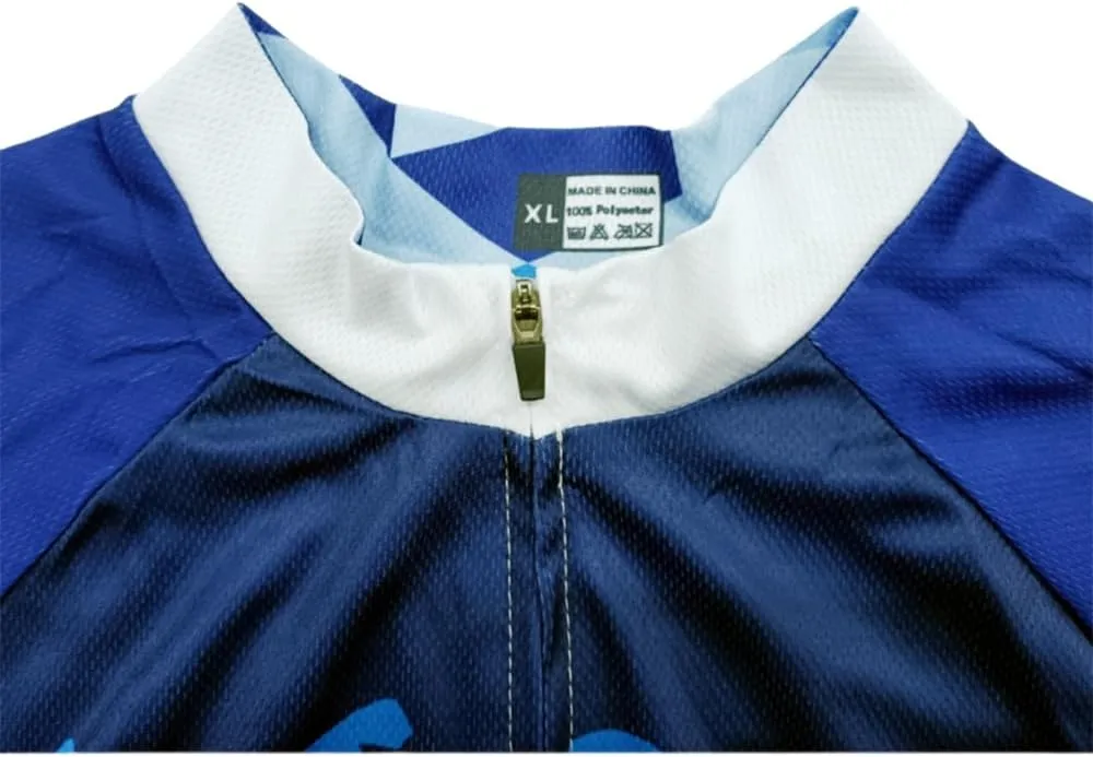 Men's Long Sleeve Cycling Jerseys with 3 Back Pockets Bike Shirt Cycle Clothing Quick Dry Breathable