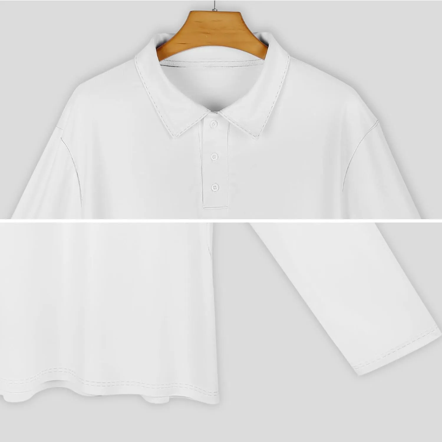 Men's Long Sleeve Polo Shirt Novelty 3D Printed Quick-Dry Golf Shirts Regular Fit Jersey Tennis Shirt