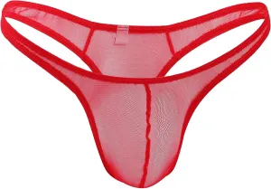 Men's Mesh Sheer Low Rise Briefs See Through Sexy Men Underwear Breathable Athletic Fishnet Underpants