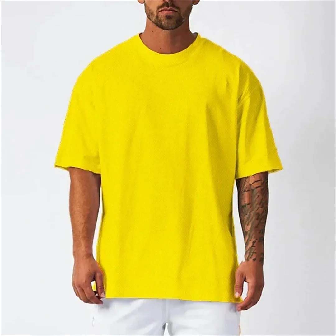Mens Quick Dry Loose Fit Sport T Shirt Mesh Breathable Short Sleeve Gym Fitness Training Top