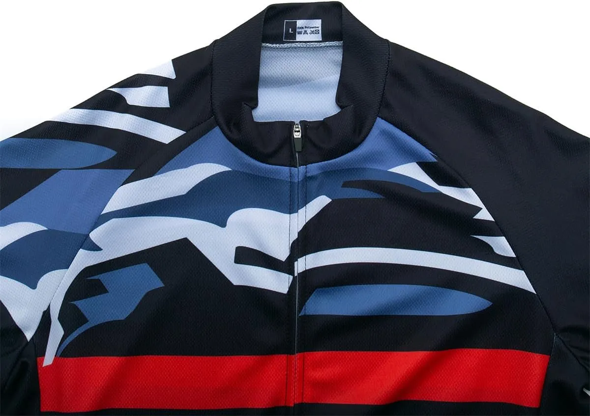 Men's Short Sleeve Bike Cycling Jersey Quick Dry Breathable Reflective Biking Shirts with 3 Rear Pockets