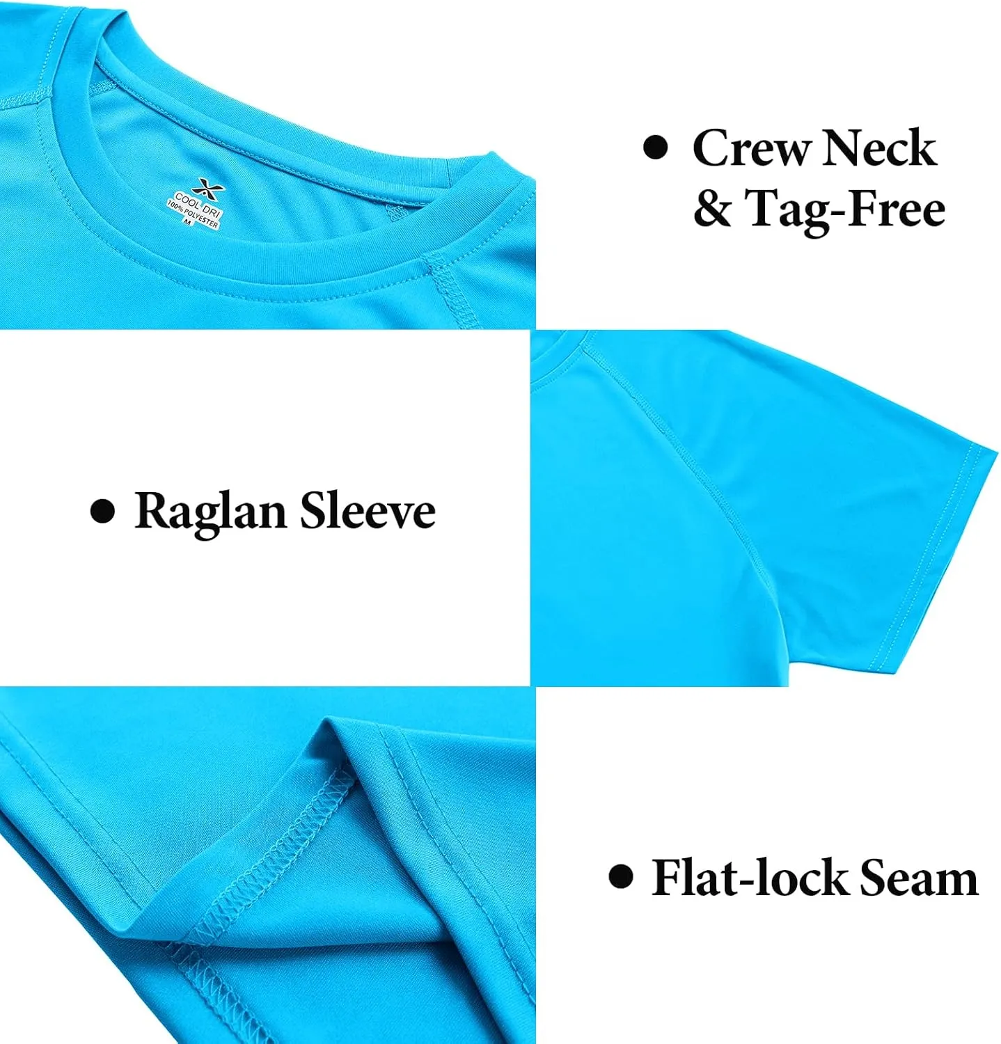 Mens Short Sleeve Outdoor Performance T-Shirt Quick Dry Crew UPF 50  Athletic Running Workout Fishing Top Shirts