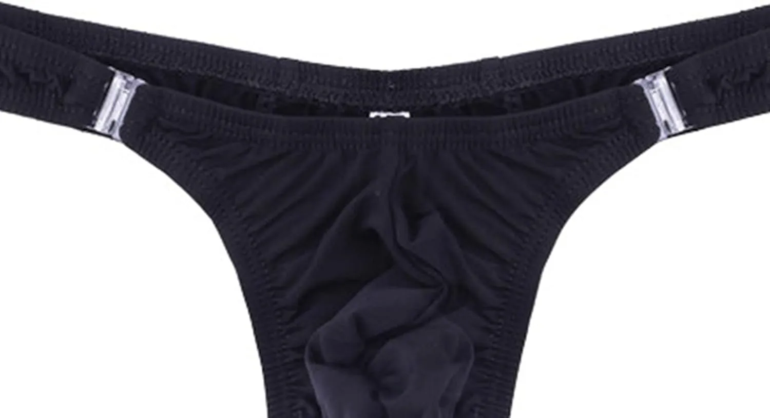 Mens Stretch Thong T-Back Sexy Underwear Low Rise Under Panties Underwear Leather Briefs Breathable Underpants