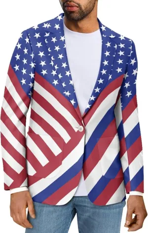 Men's Summer Lightweight Sport Coat for Plus Size Casual One Button Blazer Breathable Elegant Sportcoat with Pockets