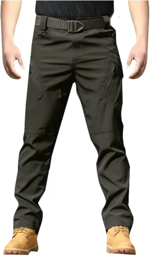 Men's Tactical Cargo Pants Hiking Joggers Running Workout Gym Track Golf Pants Summer Lightweight Trousers