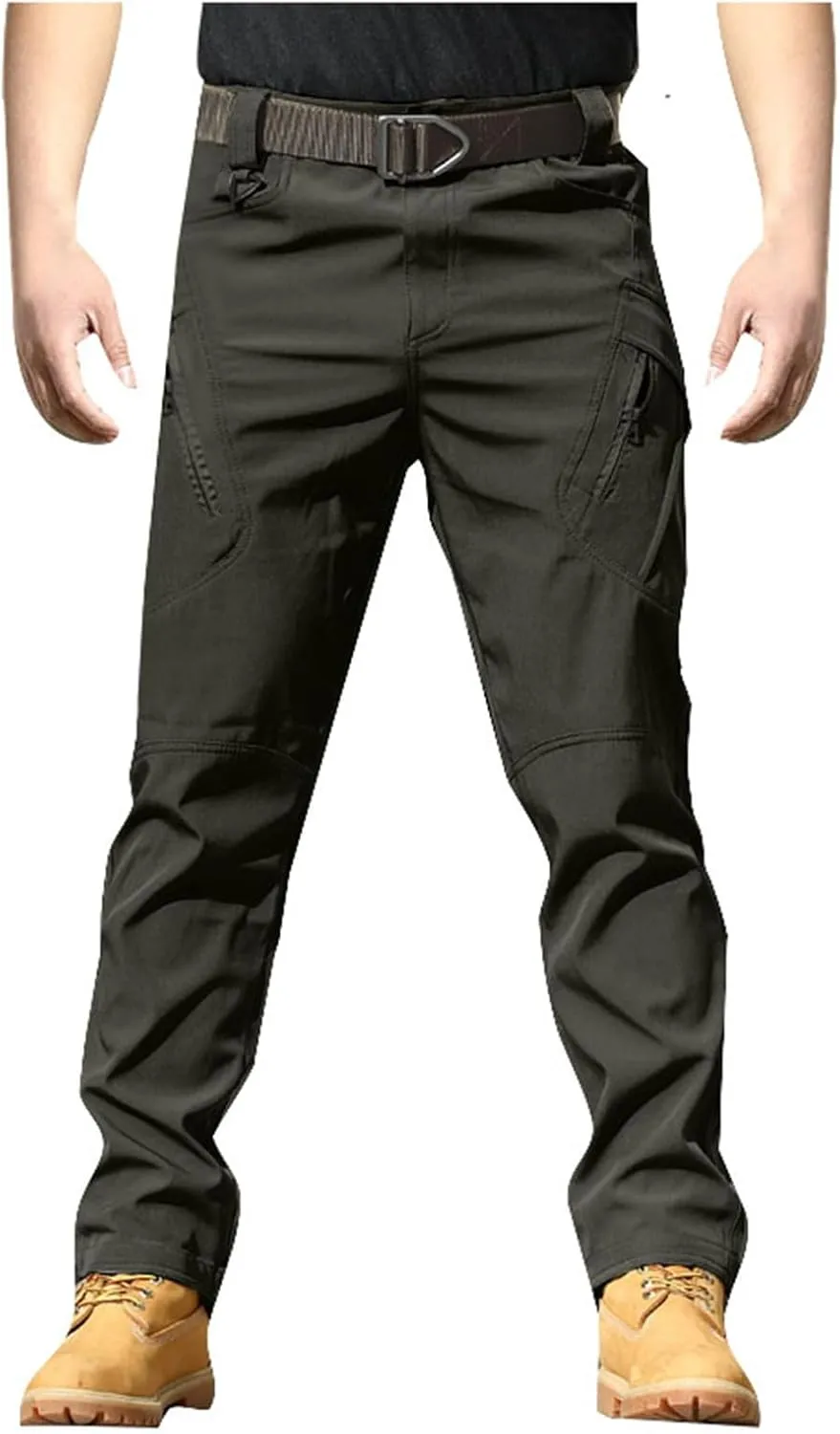 Men's Tactical Cargo Pants Hiking Joggers Running Workout Gym Track Golf Pants Summer Lightweight Trousers