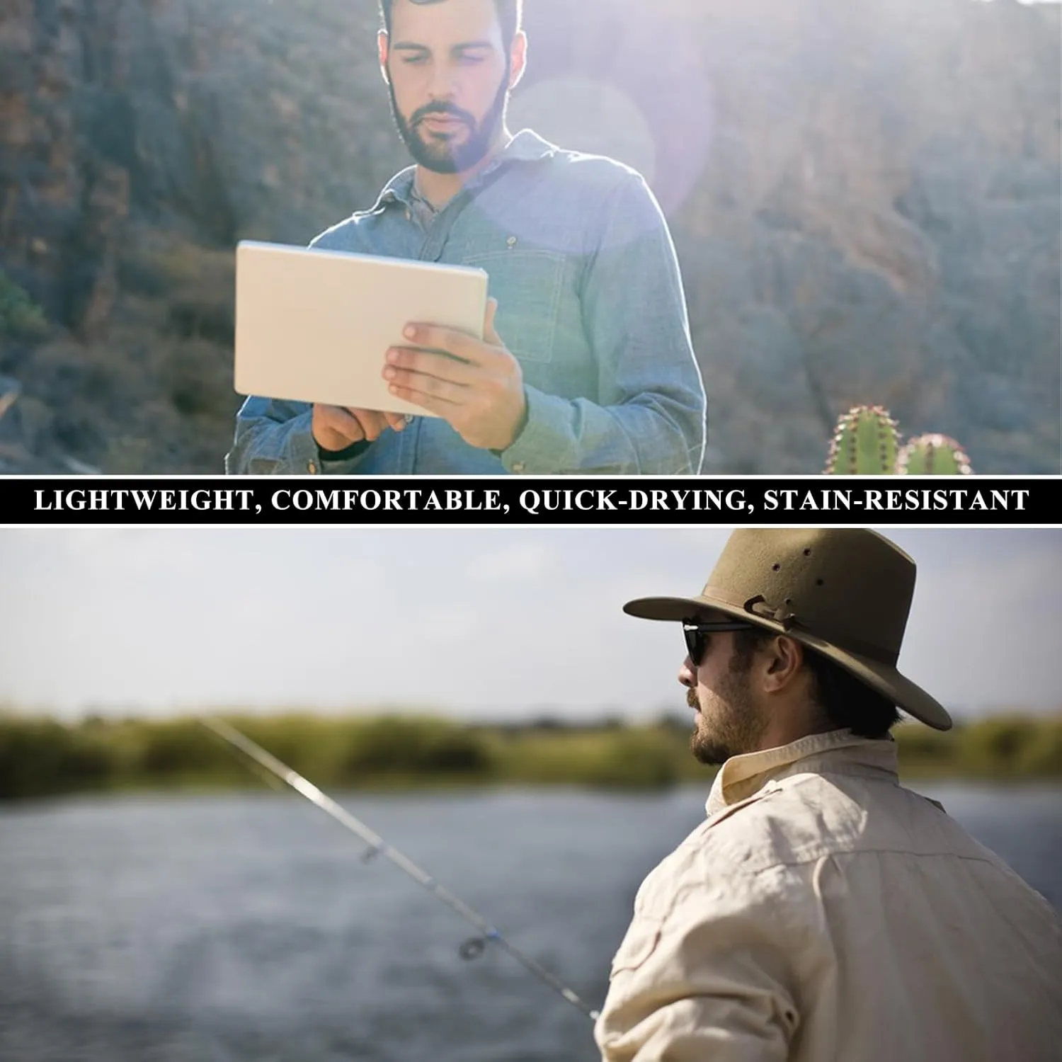Men's Tactical Long Sleeve Shirts Quick Dry Breathable Military Fishing Sun Protection Button-Down Work Shirt