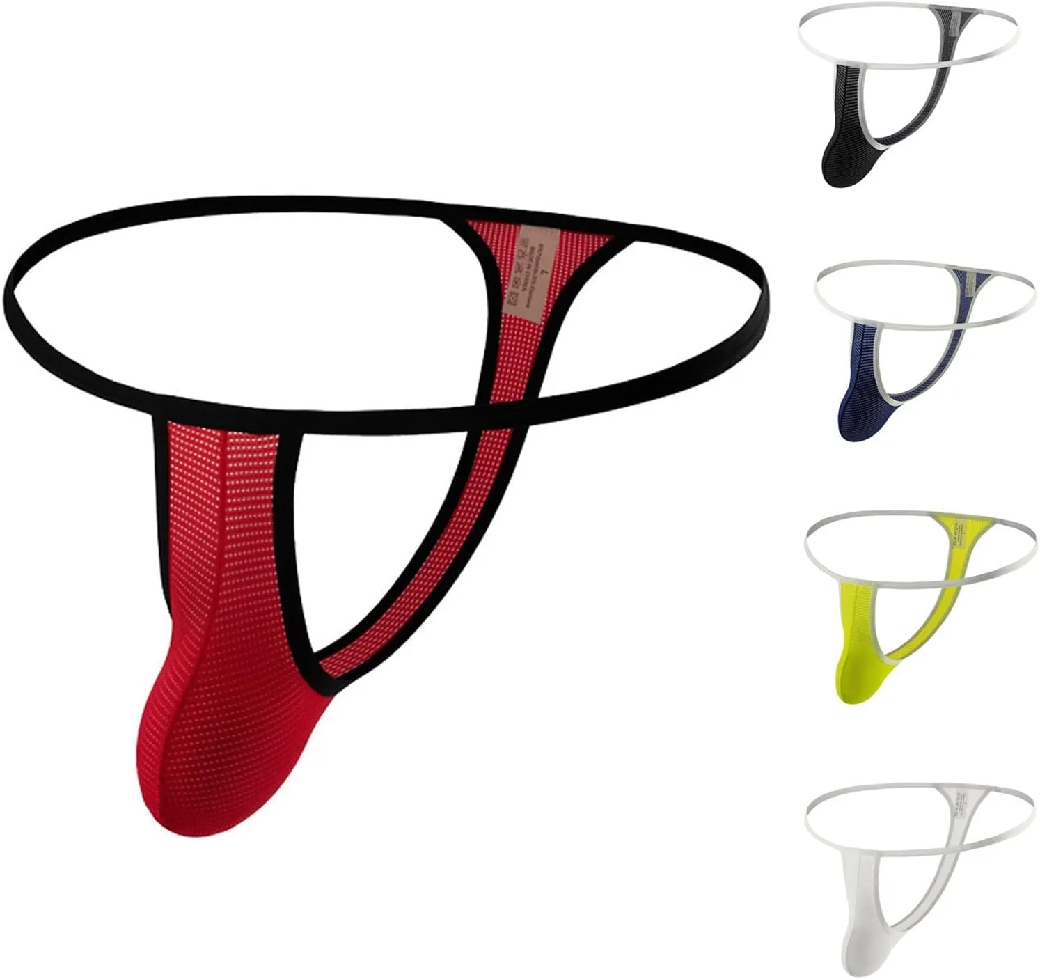 Mens Thongs Sexy Low Rise Sexy See Through Lingerie Underwear Underpants Exotic Breathable Bulge Pouch G-String Briefs