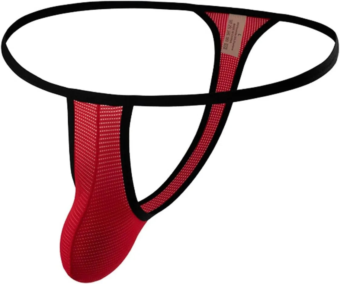 Mens Thongs Sexy Low Rise Sexy See Through Lingerie Underwear Underpants Exotic Breathable Bulge Pouch G-String Briefs