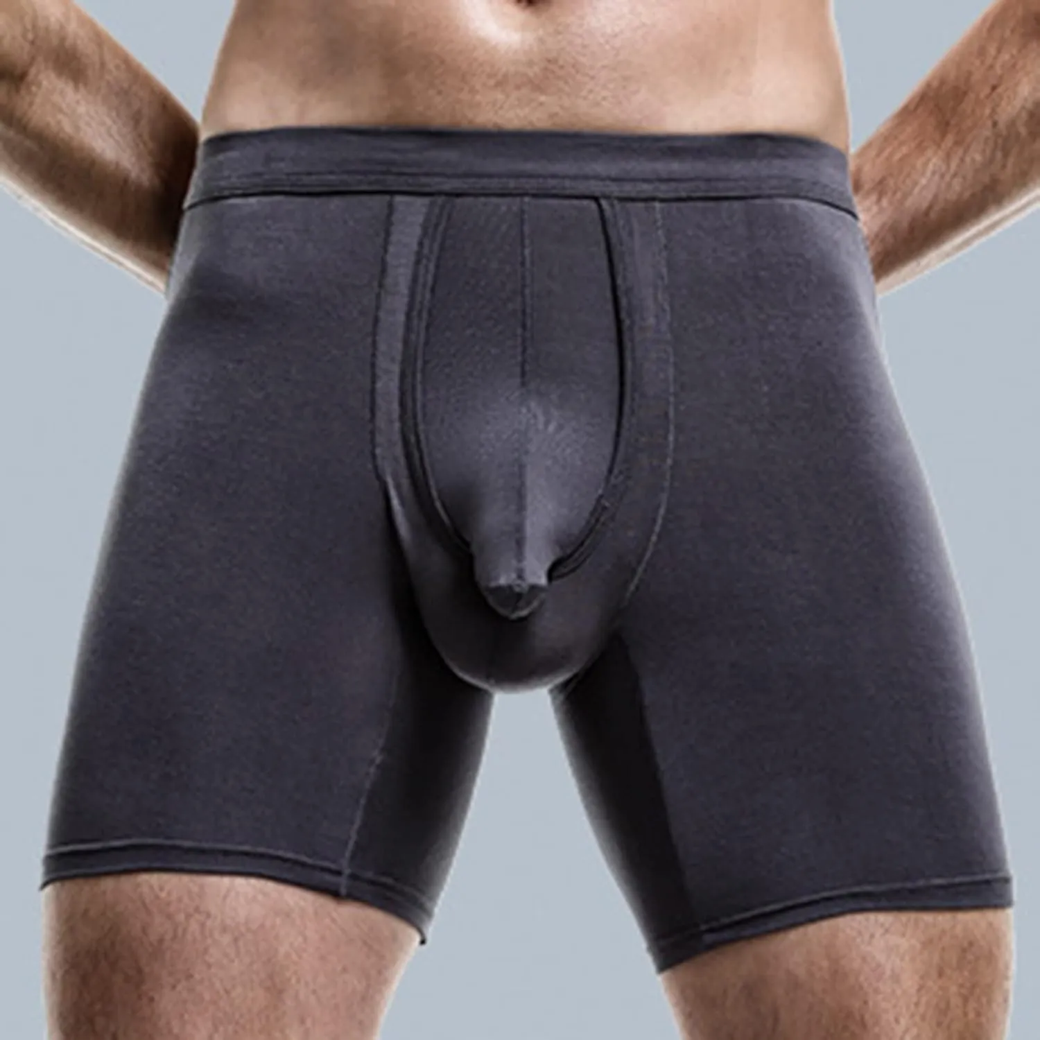 Men's Underwear Covered Waistband Boxer Briefs Low Waist Bulge Pouch Panties Soft And Breathable Quick Dry Underwear Trunks