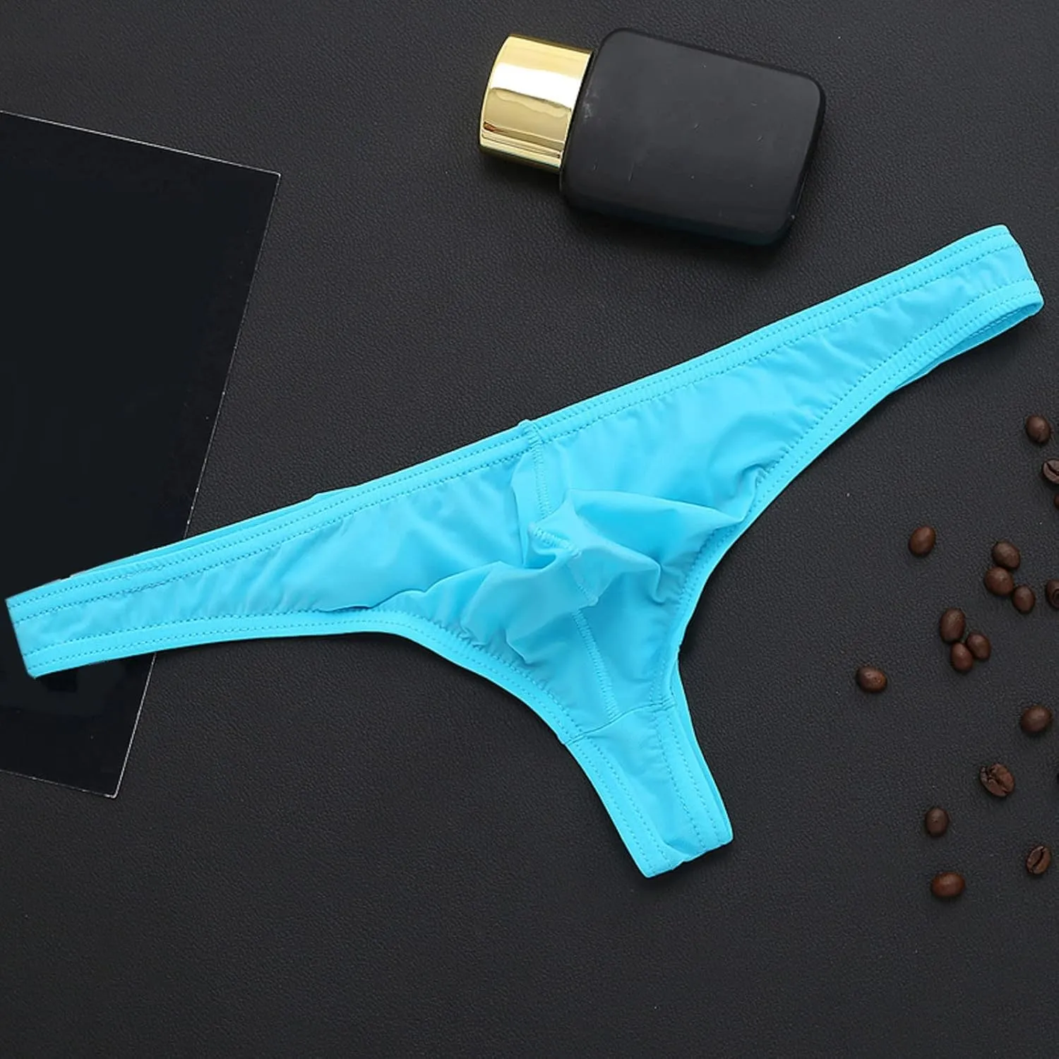 Men's Underwear Thongs and G-Strings Bikini Breathable Sexy Briefs Mens Solid Color Low Rise Lingerie