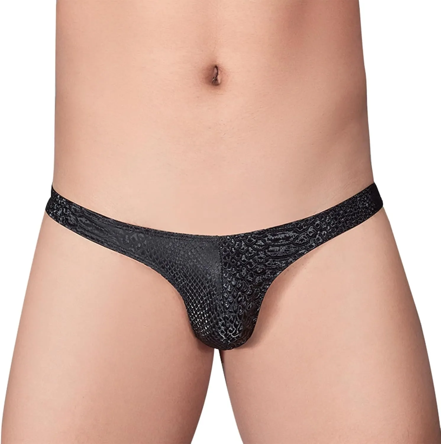 Men's Underwear Thongs and G-Strings Breathable Solid Color Low Rise Under Panties Mens Sexy Briefs