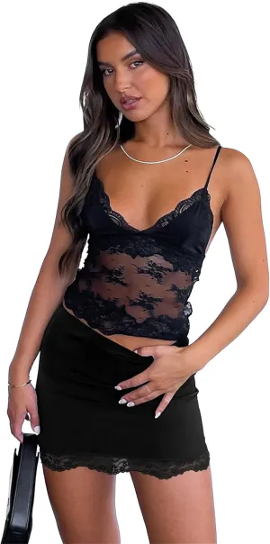 Mini Skirt Skort for Women Pencil Bodycon Short Skirts with Shorts Underneath Cargo Skirt Sexy Mid-Waisted