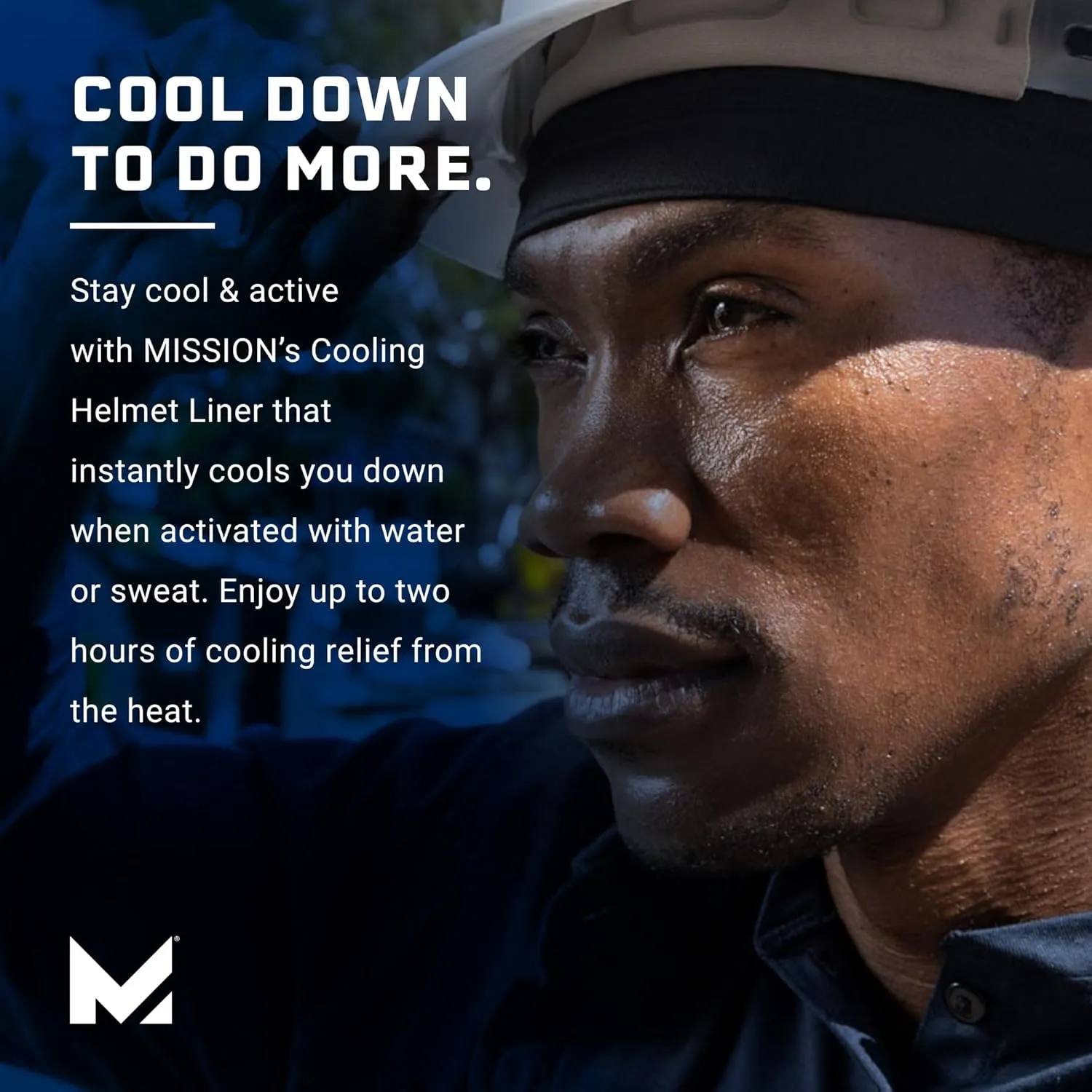 MISSION Cooling Helmet Liner - Lightweight & Breathable - Cools Up to 2 Hours - UPF 50 Sun Protection - Machine Washable