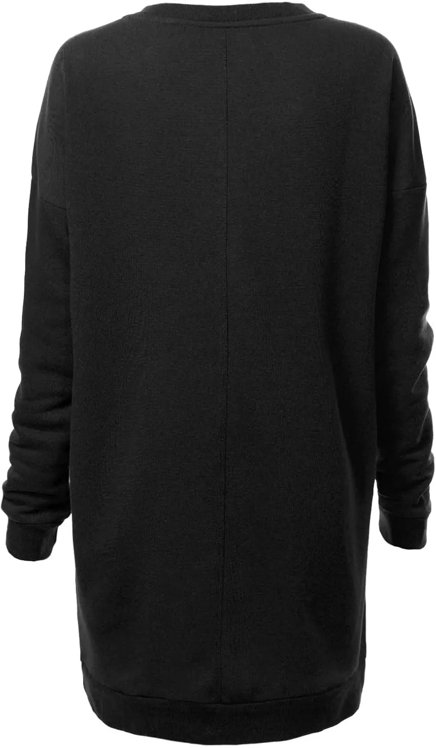 MixMatchy Women's Casual Oversized Crew Neck Fleece Pullover Sweatshirts Tunic Fall Outfits Y2K Winter Clothes