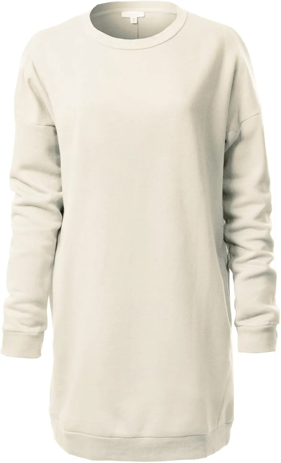 MixMatchy Women's Casual Oversized Crew Neck Fleece Pullover Sweatshirts Tunic Fall Outfits Y2K Winter Clothes