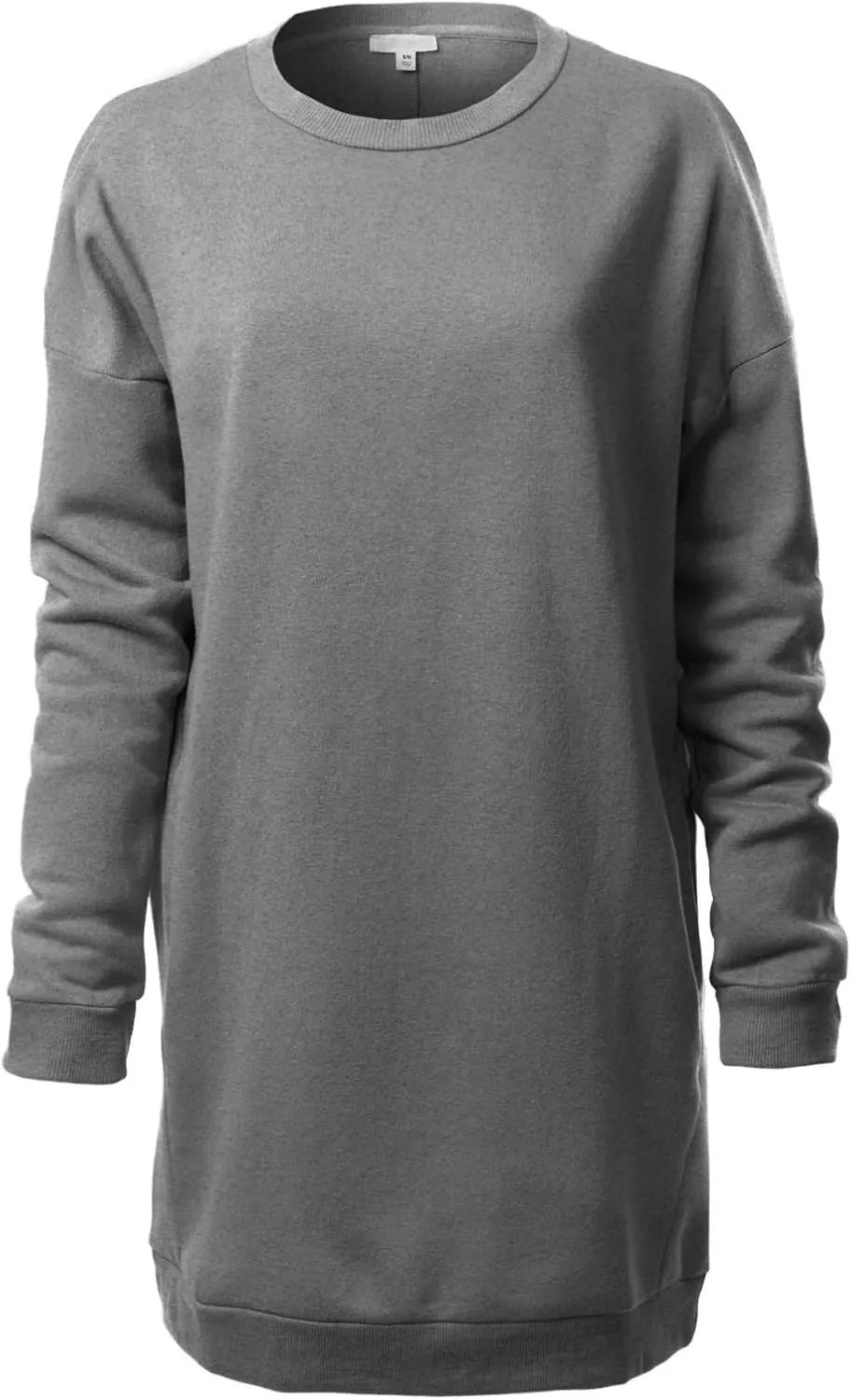 MixMatchy Women's Casual Oversized Crew Neck Fleece Pullover Sweatshirts Tunic Fall Outfits Y2K Winter Clothes