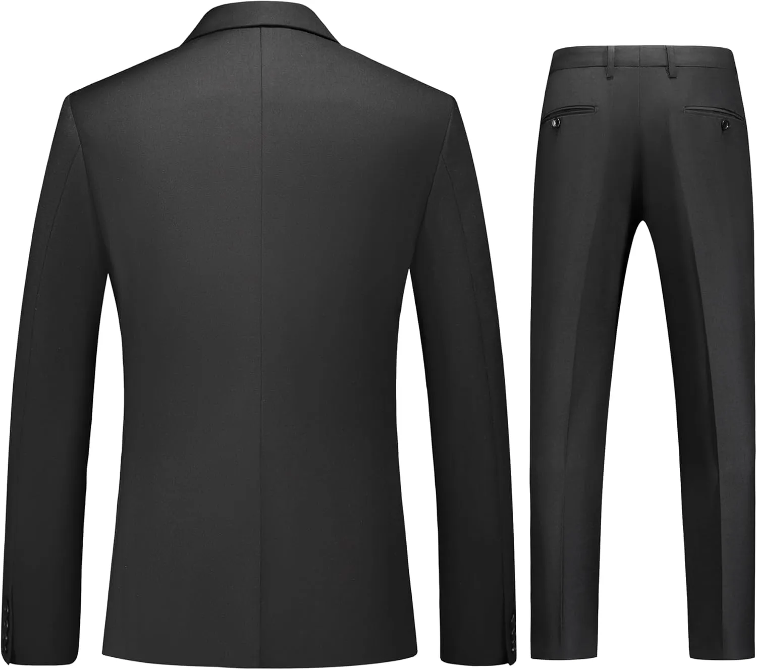MOGU Mens 3 Piece Suits Slim Fit Tuxedo Suit Set Blazer Vest Pants for Wedding