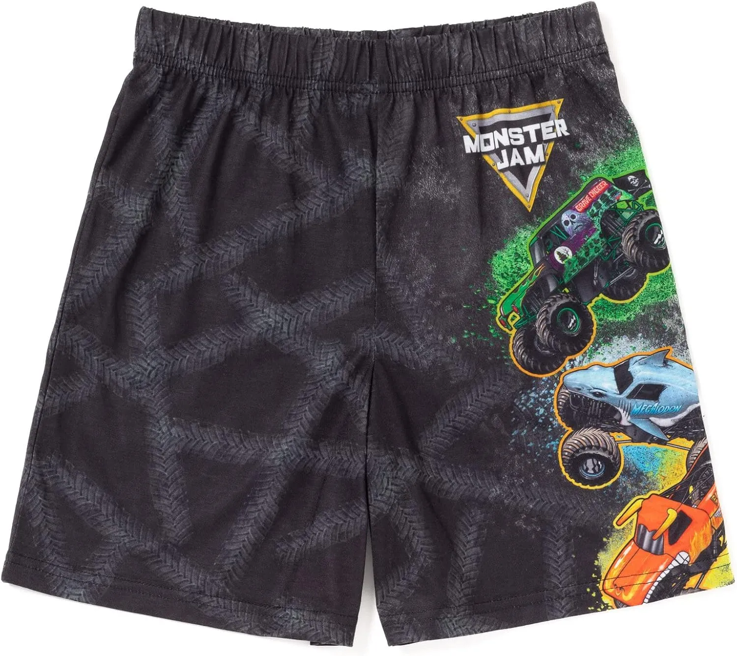 Monster Jam Pullover Pajama Shirt and Shorts Sleep Set Toddler to Little Kid Grave Digger El Toro Loco Megalodon