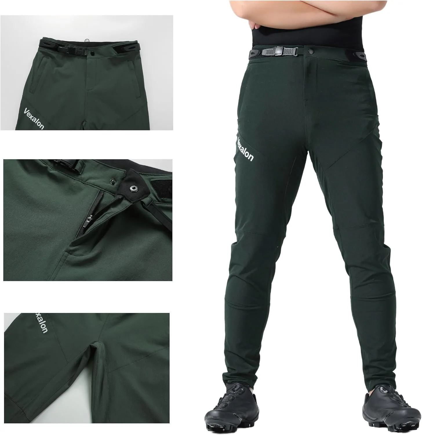 Mountain Bike PantsBMX Riding Pants for Mens, Quick-Dry Lightweight Breathable Cycling Bicycle Downhill Bike Pants