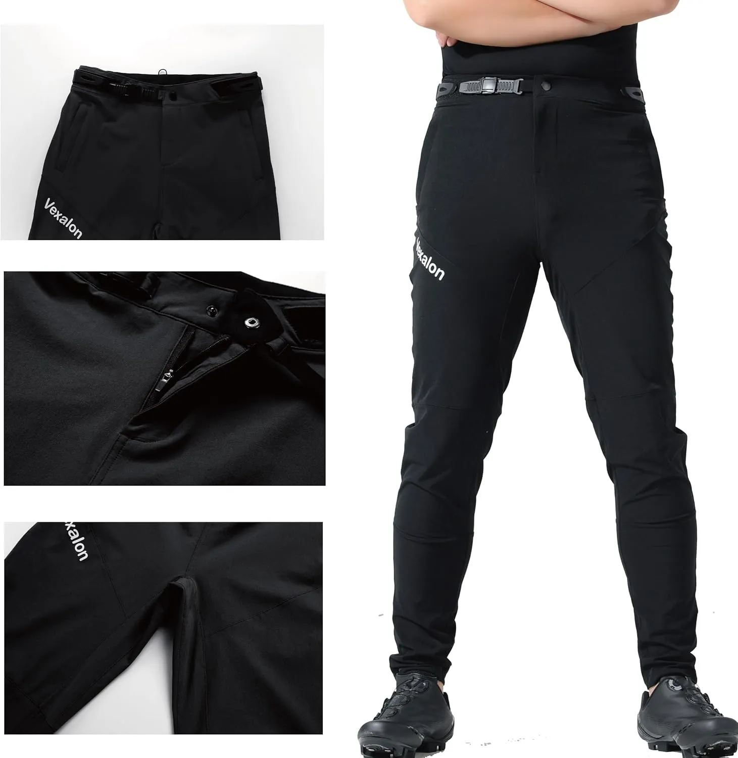 Mountain Bike PantsBMX Riding Pants for Mens, Quick-Dry Lightweight Breathable Cycling Bicycle Downhill Bike Pants