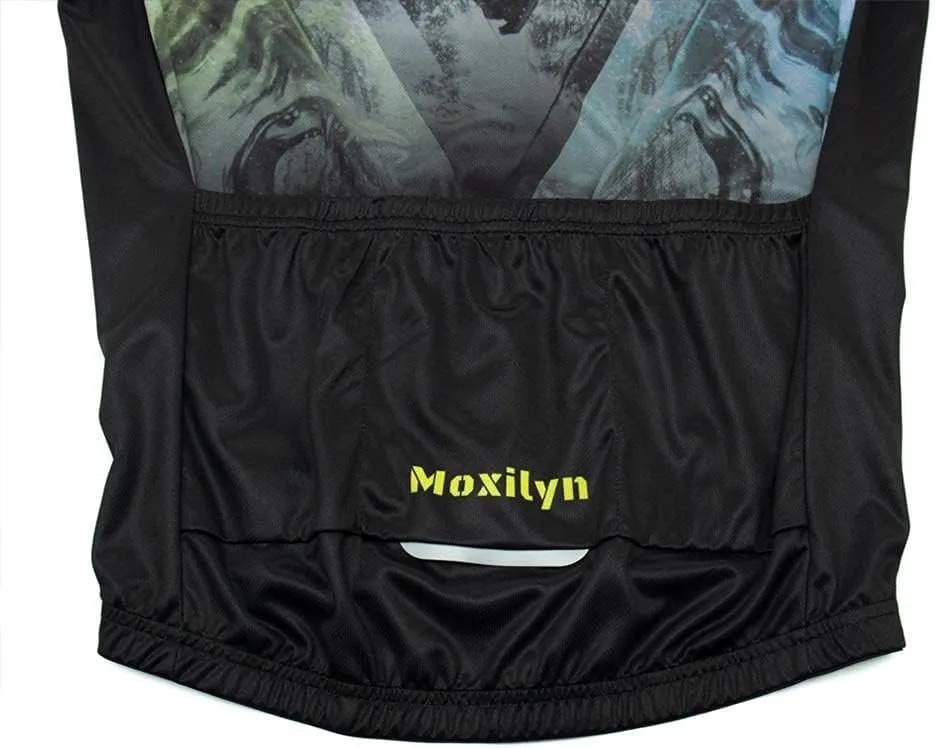 MOXILYN Men Cycling Jersey Biking Clothing Set Short Sleeve Quick-Dry Shirts Cycling Bibs with Gel padded Bike Shorts