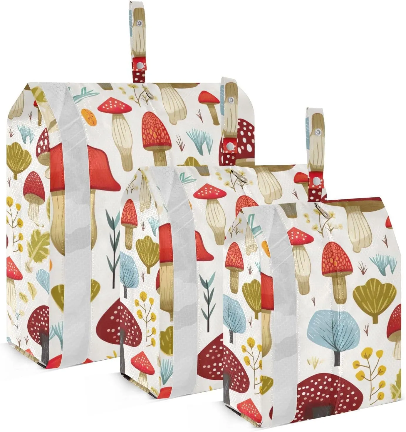 Mushroom Plants Packing Cubes for Suitcases 3 Set Lightweight Compression Luggage Packing Organizers for Carry on Suitcase Travel Essentials Luggage Organizer Bags Set
