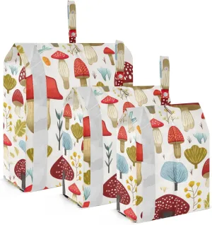 Mushroom Plants Packing Cubes for Suitcases 3 Set Lightweight Compression Luggage Packing Organizers for Carry on Suitcase Travel Essentials Luggage Organizer Bags Set
