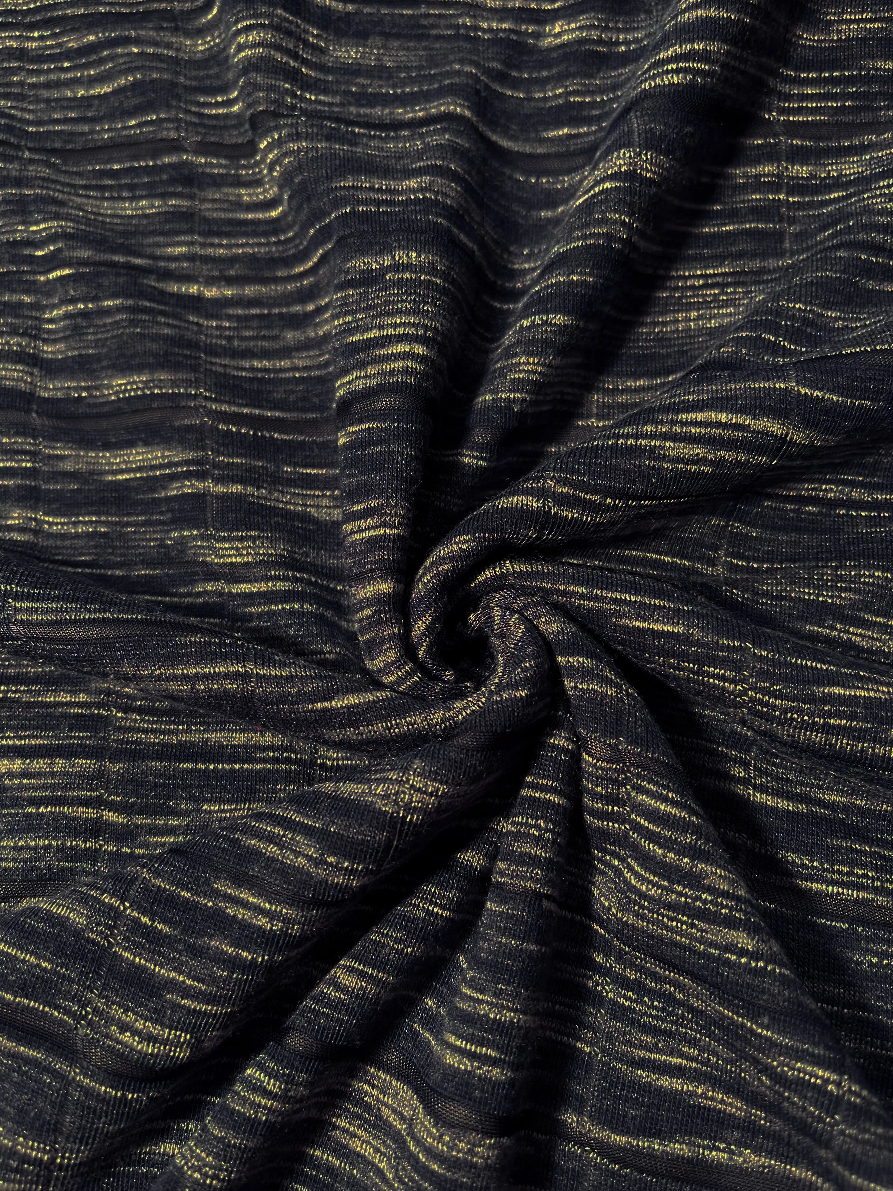 Navy Windowpane Burnout Jersey Knit Fabric