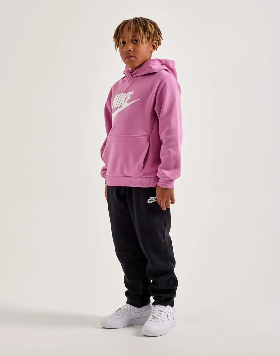 Nike Club Fleece Pullover Hoodie Grade-School (FD2988-646, Pink)