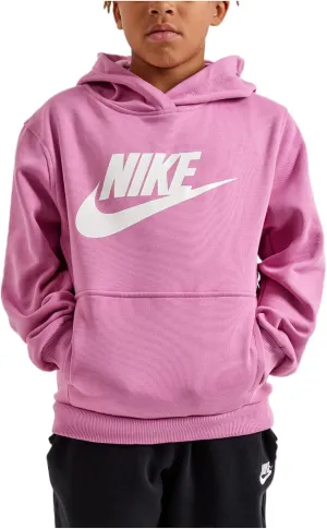 Nike Club Fleece Pullover Hoodie Grade-School (FD2988-646, Pink)
