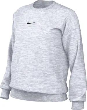 Nike Sportswear Phoenix Fleece Women's Oversized Crew-Neck Sweatshirt (DQ5733-051, Birch Heather/Black) Size X-Large