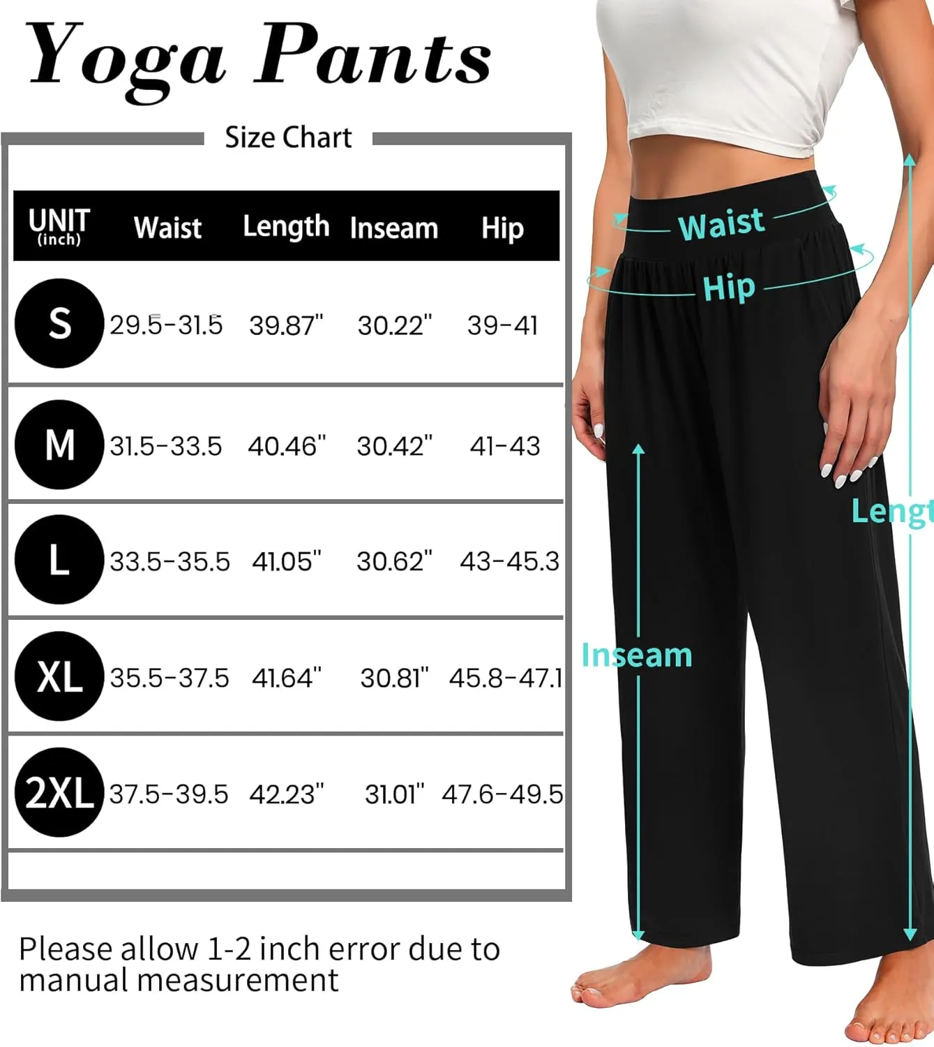 OLIKEME Womens Wide Leg Yoga Pants High Waisted Comfy Casual Loose Pants Workout Plus Size Lounge Sweatpants with Pockets
