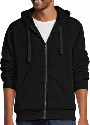 Outfitters Heavyweight Sherpa Lined Fleece Hoodie Sweatshirts for Men Winter Zip up Plus Size Jacket