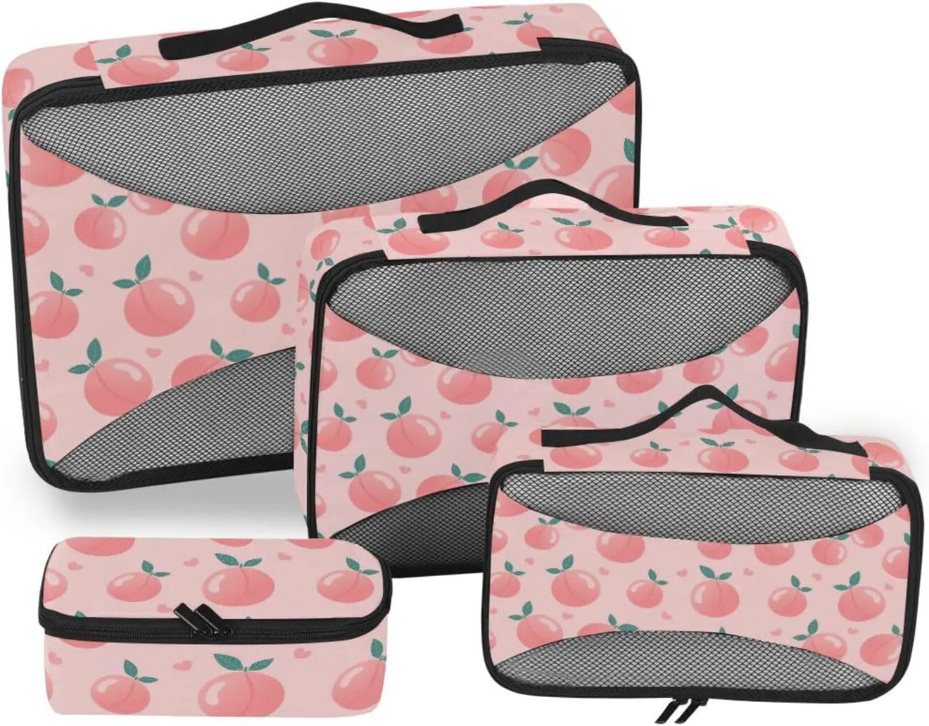 Packing Cube Set of 4 Luggage Cubes for Packing Luggage Packing Cubes for Travel Packing Cubea Cute Pink Peach