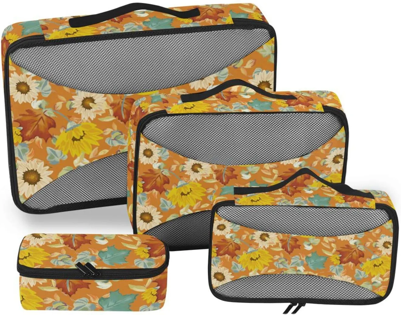 Packing Cubes 4 Set Luggage Packing Cubes Travel Cube Packing Cunes Fall Sunflowers