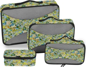 Packing Cubes for Suitcases 4 Set Luggage Packing Cubes Travel Cube Packing Cubea Bright Flowers