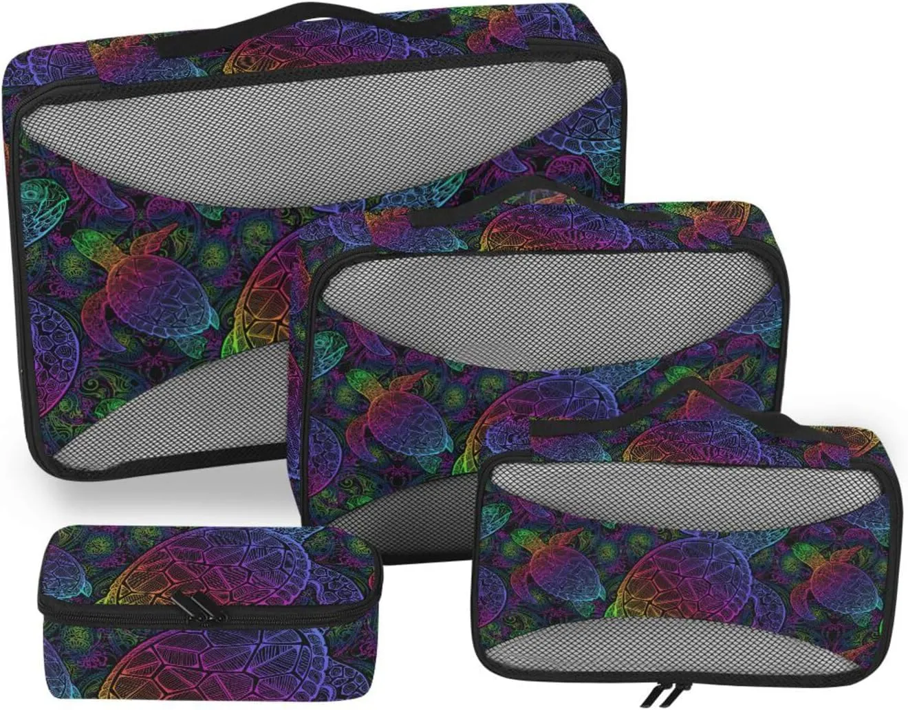 Packing Cubes for Suitcases Set of 4 Luggage Bags Organizers Travel Cubes for Packing Carry on Bag Packing Cubea Sea Turtle