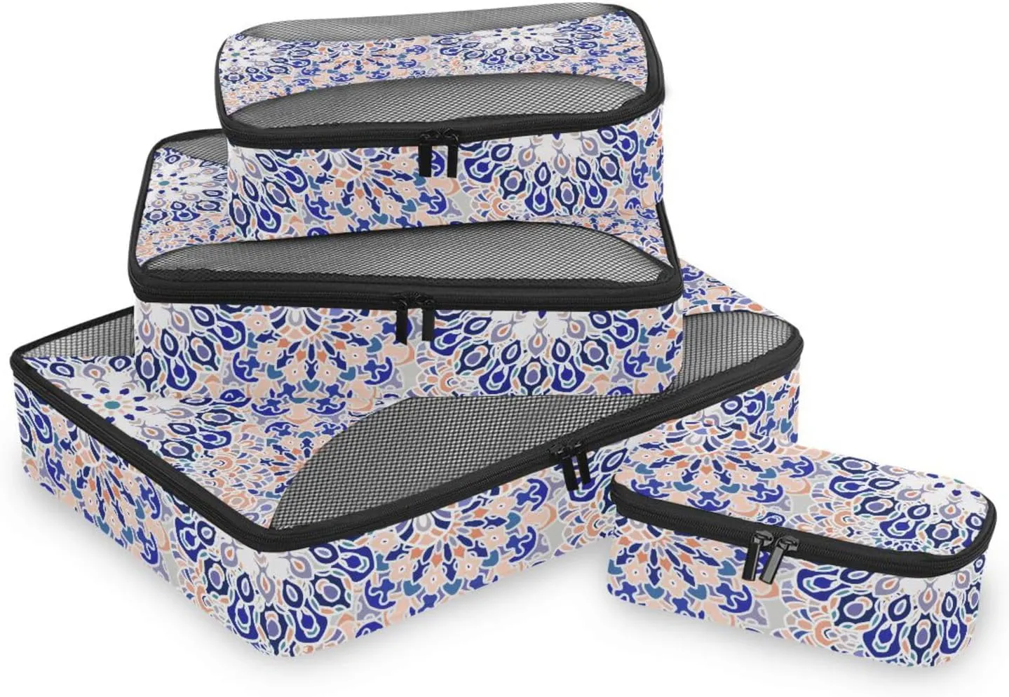 Packing Cubes for Suitcases Set of 4 Luggage Organizer Travel Cube Packing Cubs Mandala Flower
