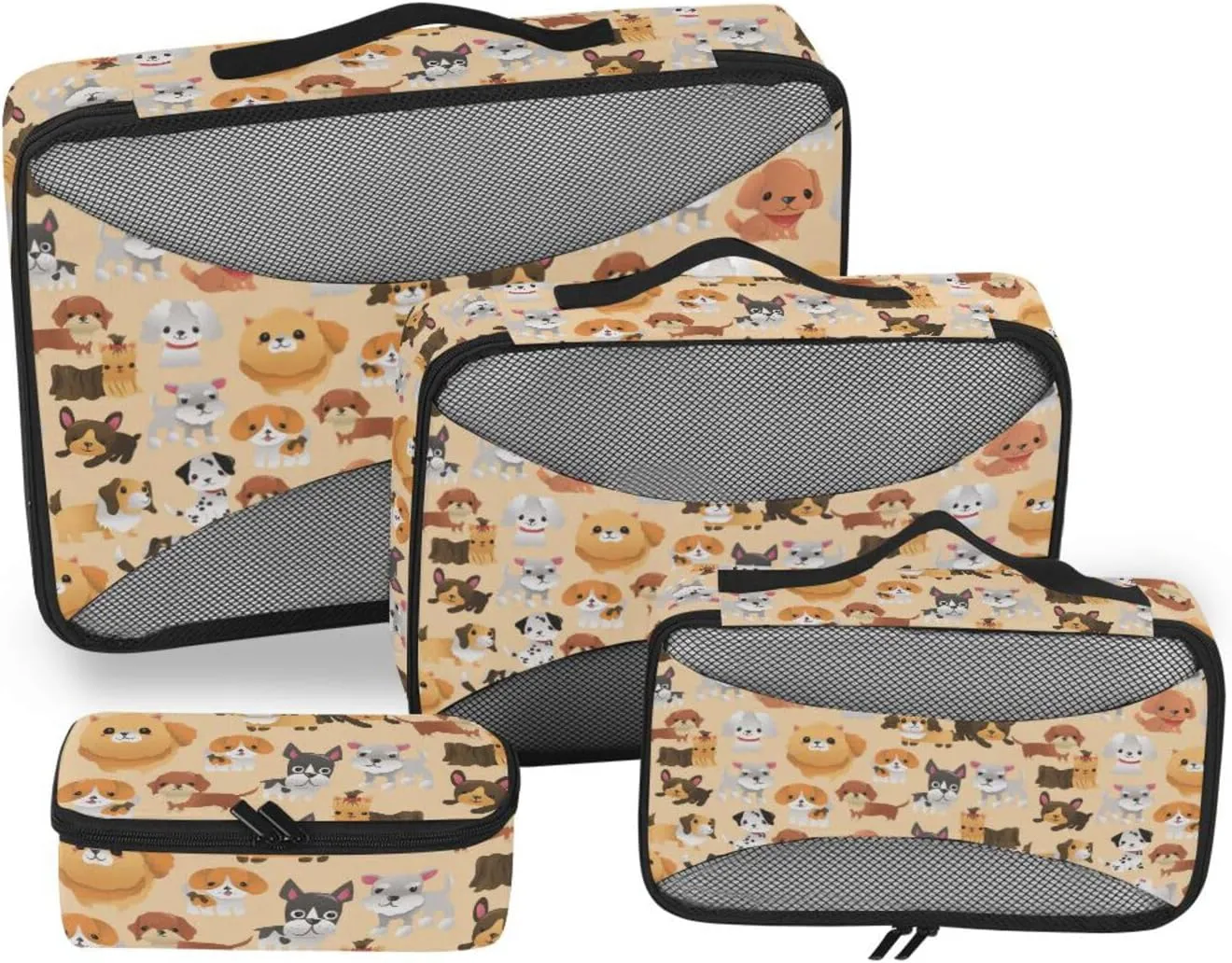 Packing Cubes for Travel 4 Set Luggage Bags Organizers Travel Bag Organizer for Luggage Oacking Cubes Cartoon Cute Animals