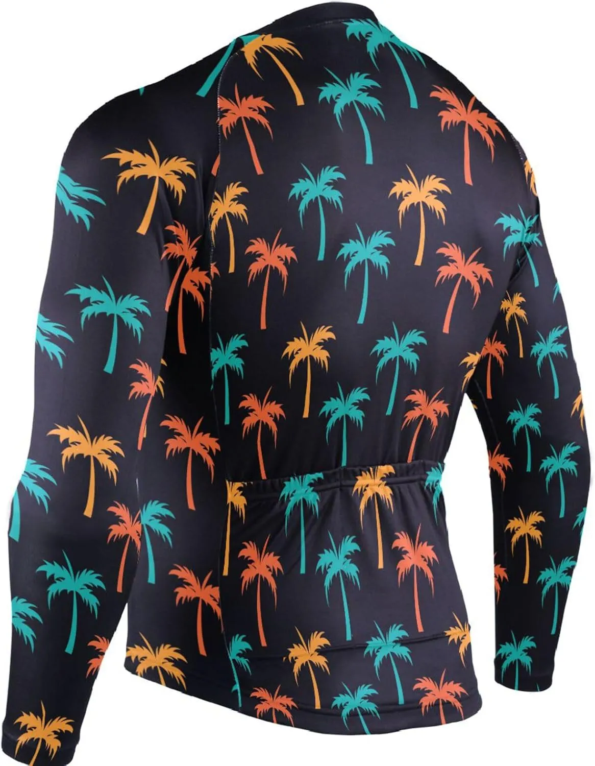 Palm Trees Men's Cycling Jersey Moisture Wicking and Breathable Quick Dry with 3 Rear Pockets