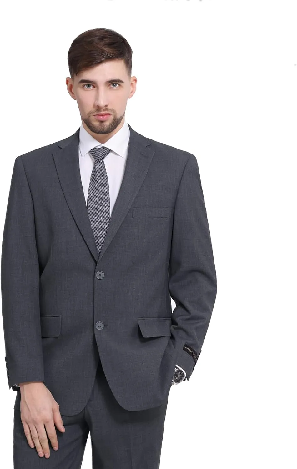 P&L Men's Suit Separates Classic Fit Flat Front Dress Pants & Formal Suit Jacket